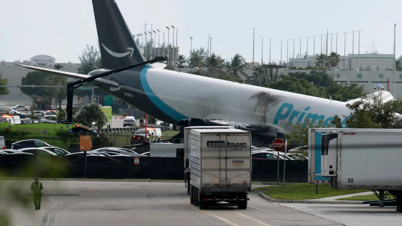Amazon Cargo Plane Overruns Runway at Miami International Airport, Multiple Patients Reported
