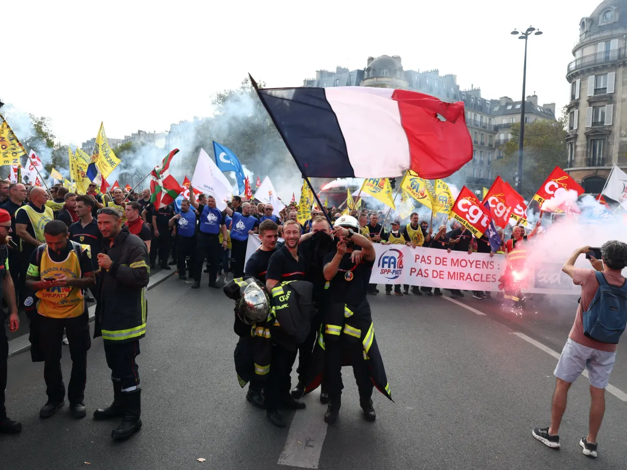 French Students and Public Workers Protest Ahead of Budget Cuts and Presidential Election